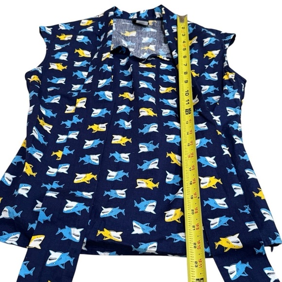 Retrolicious Novelty Shark Tie Halter Top Baby Shark Marine Biology Artsy Size S - Picture 10 of 10